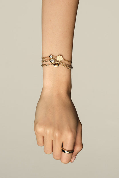 Roma Heart Diamond Bracelet | 18K White Gold