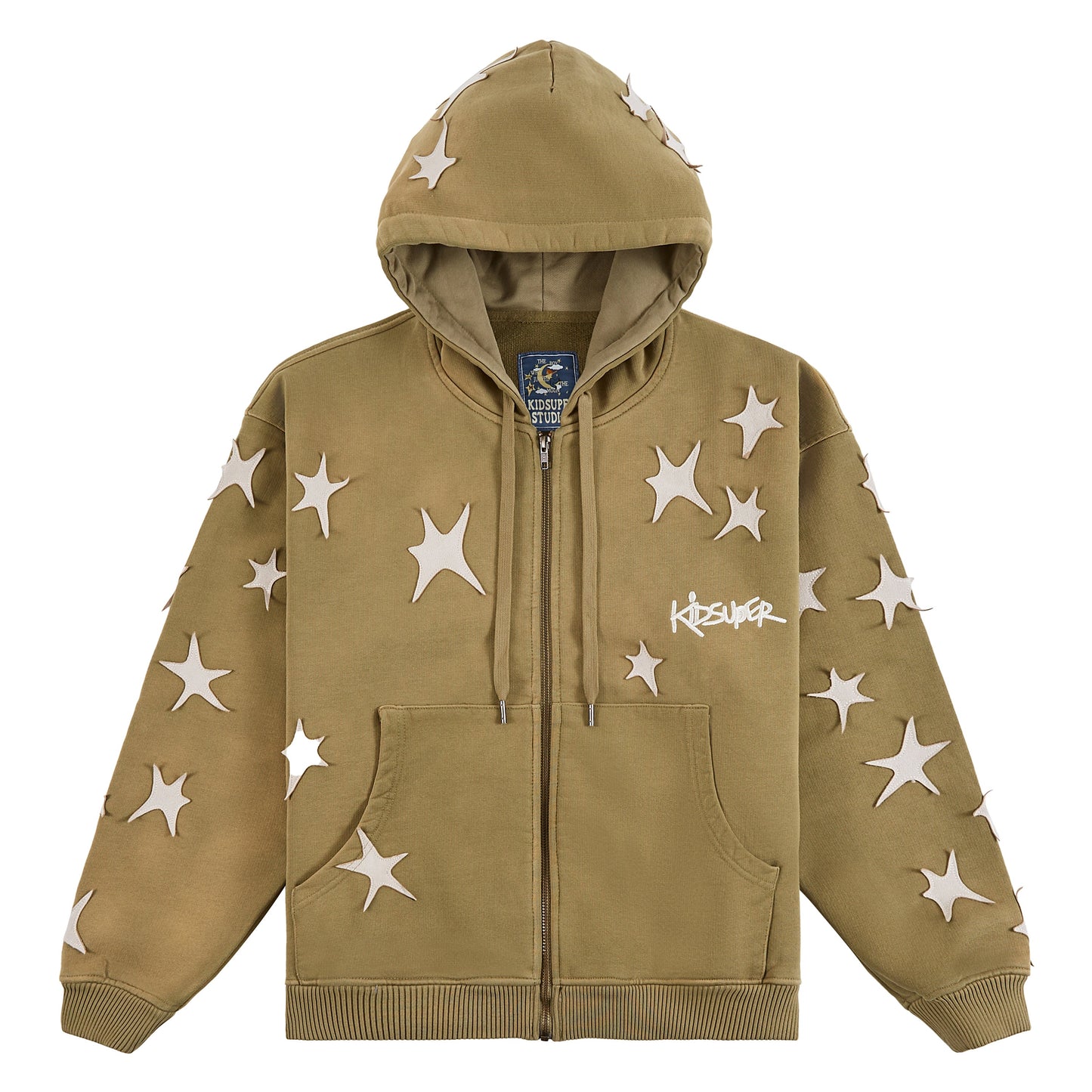 Patchwork Washed Hoodie | Green
