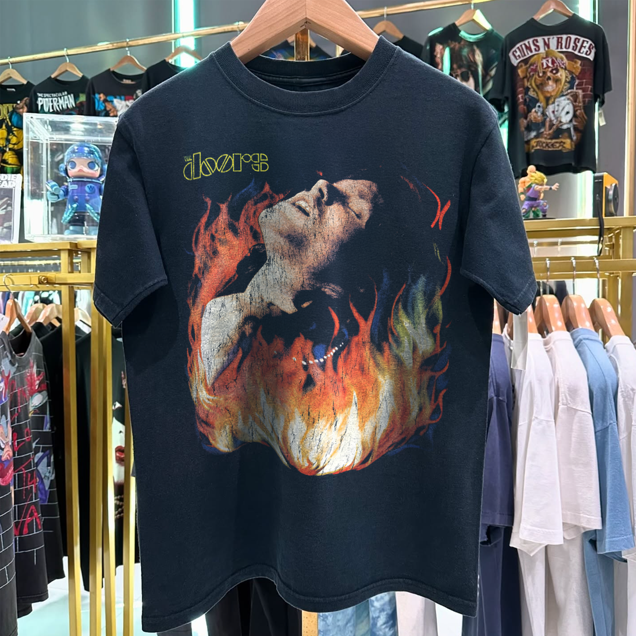 1991 The Doors Light My Fire Rare Grail Washed Black T-Shirt