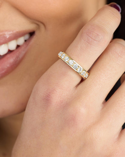 Ashley Infinity Ring - Gold|White Diamondettes