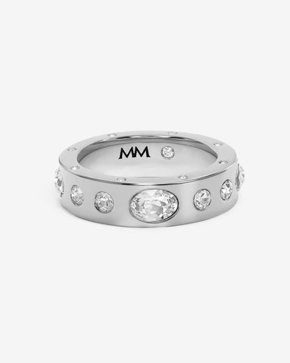 Ashley Sunset Ring - Silver|White Diamondettes