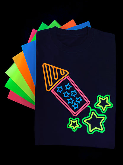 12" Siser Easy Glow Neon Yellow Heat Transfer Vinyl (HTV)