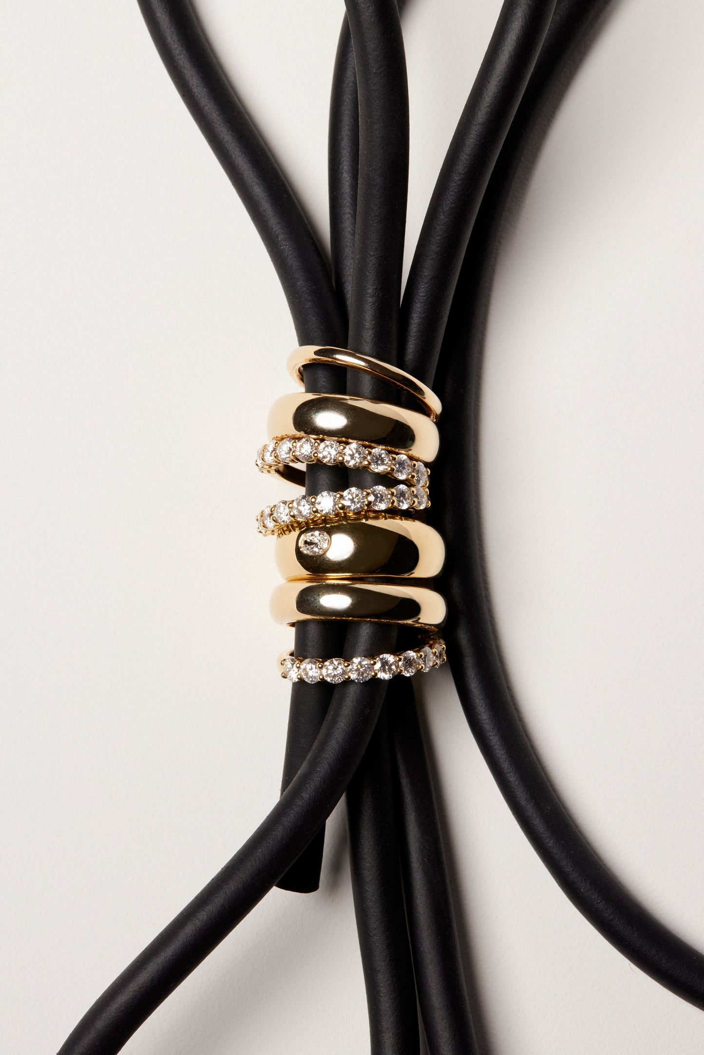 Double Band Sabine Ring | Silver or White Gold