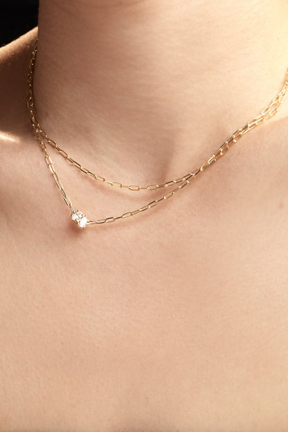 Mina Necklace | Silver or 9K White