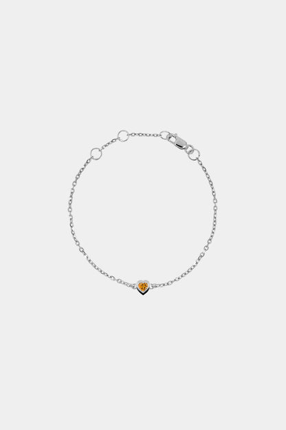 Baby Heart Bracelet | 9K White Gold