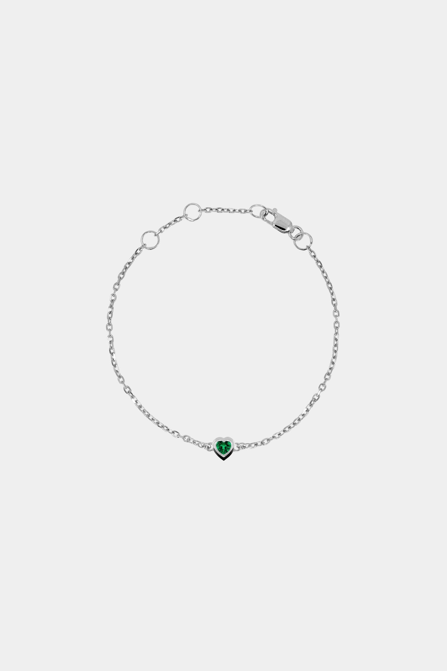 Baby Heart Bracelet | 9K White Gold