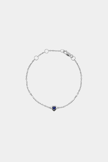 Baby Heart Bracelet | 9K White Gold