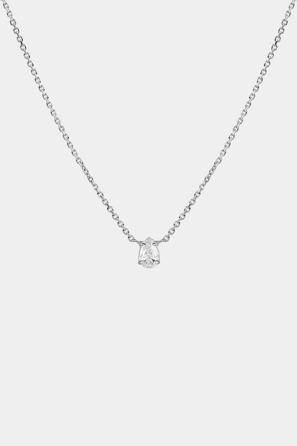 Pear Diamond Necklace | 18K Gold