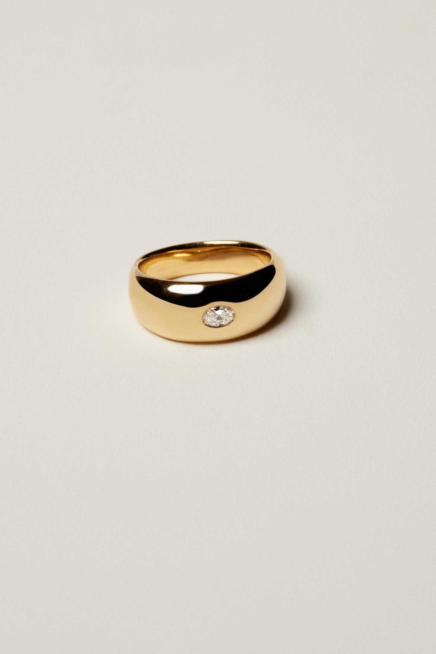 Blob Ring with Diamond | White Gold