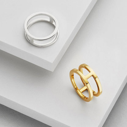 Rose Gold Double Band Ring